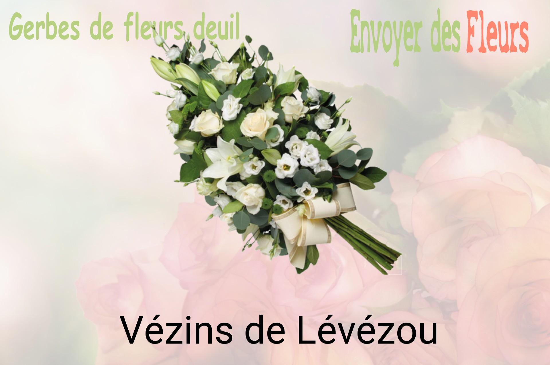 Gerbe de fleurs de deuil livrée à Vézins-de-Lévézou